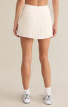 ZVK243421S z supply playing doubles skirt white pleated mini skort tennis skirt built in shorts high rise athleisure