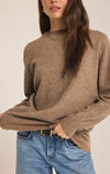 z supply gia crewneck sweater chai pullover crewneck lightweight long sleeve relaxed fit basic fall winter sweater