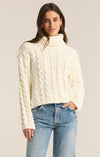 z supply tied to you sweater sea salt turtle neck long sleeve cropped length midweight relaxed fit cable knit cream basic sweater