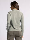 alaine top thread & supply super soft collared knit top light olive