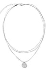 anabelle non-tarnish stainless steel layered necklace silver