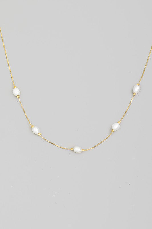The Arabella Dainty Pearl Necklace