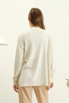 blu pepper basic open front knit long sleeve cardigan sweater oatmeal