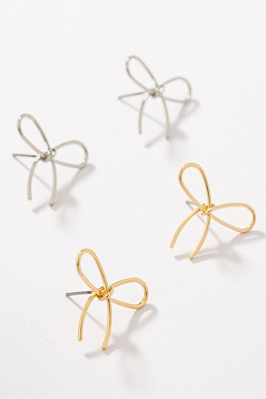 The Val Bow Stud Earrings