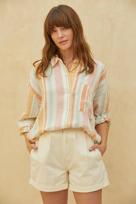 The Lolly Striped Button Down Top