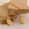 chrishell 18k gold plated non-tarnish waterproof rose coin necklace