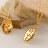 chrishell 18k gold plated non-tarnish waterproof rose coin necklace