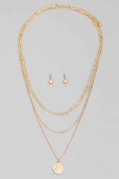 The Darcie Layered Chain + Charm Necklace