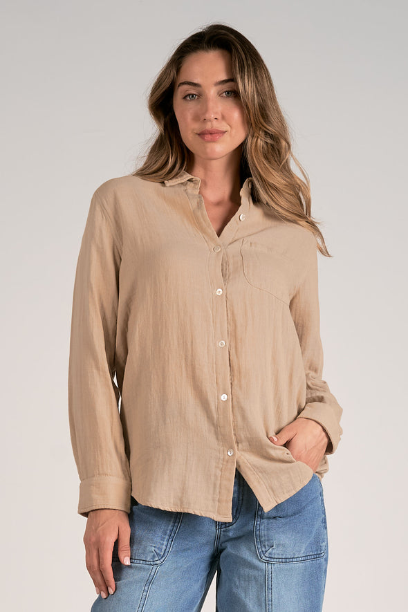 The Charli Long Sleeve Button Up Top