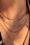 drew 18k non-tarnish stainless steel chain necklace set gold