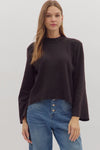 The Natalia Bell Sleeve Mock Neck Sweater