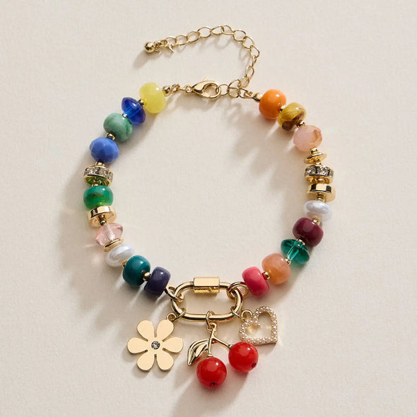 The Emerie Beaded Charm Bracelet