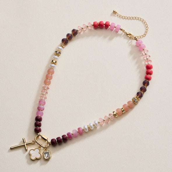 The Delilah Beaded Charm Necklace