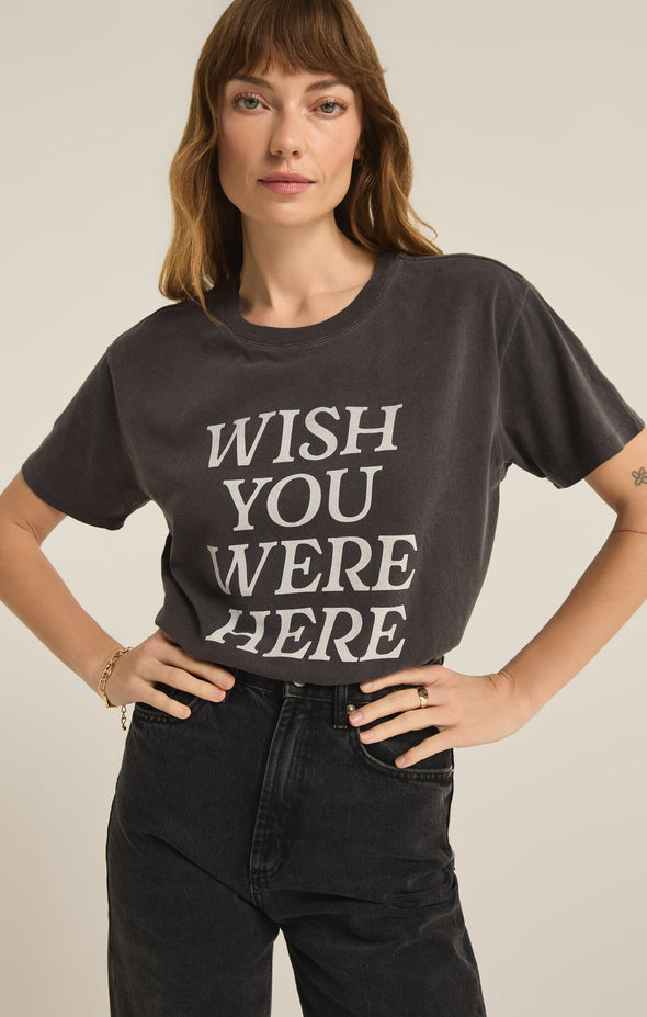 zsupply i was here boyfriend tee black sand crew neck relaxed fit short sleeve graphic t-shirt