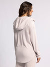 haley jacket thread & supply rose dust lightweight knit hooded shacket relaxed fit chest pocket