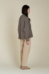 half placket sweater grade & gather henley oversized long sleeve womens basic fall winter sweater field grey