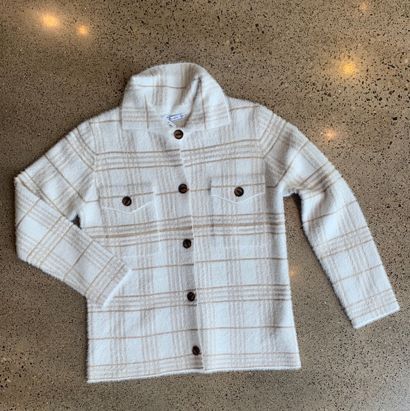The Brielle Plaid Sweater Jacket