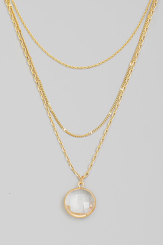 The Ivy Clear Stone Layered Necklace