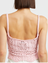 jacquie the label light pink crochet tank top