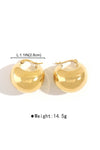 jacy 18k gold plated stainless steel waterproof tarnish resistant chunky gold hoop earring