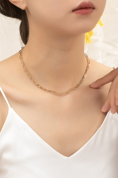 The Josephine Layered Minimalist Chain Necklace