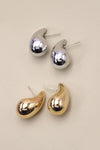 junie teardrop stud earrings gold silver