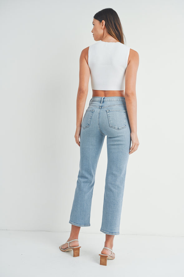 The Vivian High Rise Classic Straight Jeans