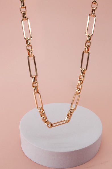 kai rectangle link handmade chain necklace 18 inch chain with extender