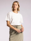 katelin white crewneck relaxed fit tee thread & supply