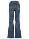 kut from the kloth stella high rise fabab flare jeans raw scissor cut hem medium wash debonairly