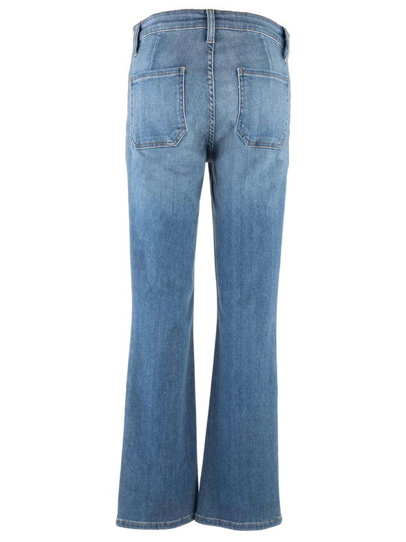 kut from the kloth kelsey high rise ankle flare inspiration wash patch pockets