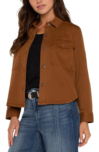 liverpool cropped shirt jacket jasper brown