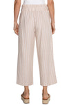 pleated crop trouser with self tie belt paper bag waist stripe pant liverpool