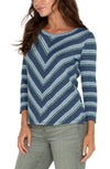 The Nora 3/4 Sleeve Miter Knit Top