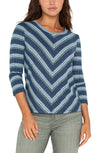 The Nora 3/4 Sleeve Miter Knit Top