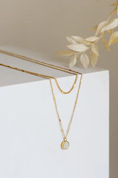 louisette 18k non-tarnish stainless steel layered dainty chain necklace gold