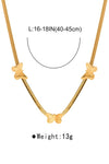 The Luna 18k Gold Plated Butterfly Station Necklace