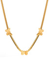 The Luna 18k Gold Plated Butterfly Station Necklace