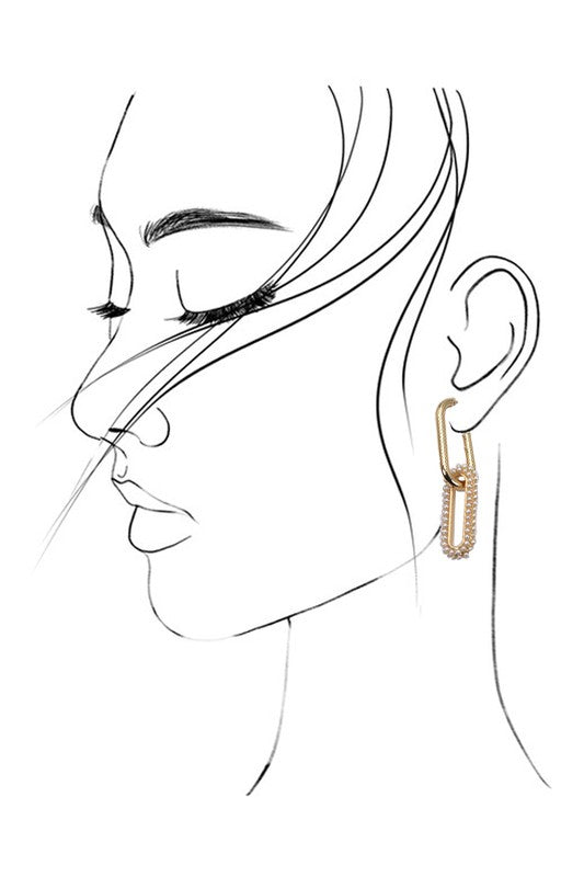 The Maeve Link Chain Pearl Drop Earrings