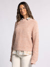 mena sweater thread & supply crewneck pullover basic womens fall winter sweater marled macchiato