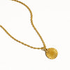 The Miraz 18k Gold Round Sun Gaze Necklace