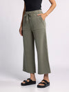 molina pants thread & supply dusty olive wide leg cropped ankle length drawstring waist side pockets comfy lounge pant