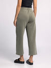 molina pants thread & supply dusty olive wide leg cropped ankle length drawstring waist side pockets comfy lounge pant