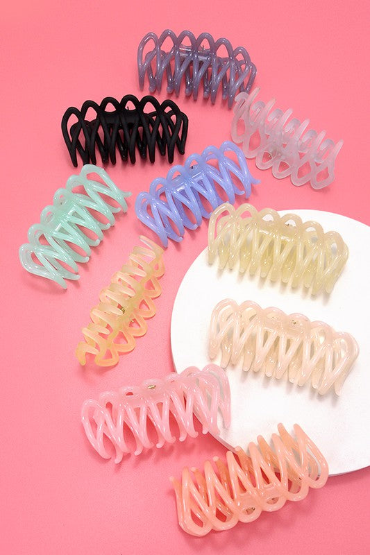 The Myra Glossy French Hair Claw Clip