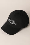 new york social club embroidered 
 baseball hat black white