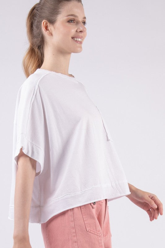 The Tori Oversized Cropped Tee