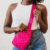 pretty simple pinelope puffer bum bag fuchsia pink
