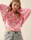 The Jory Floral Cropped Sweater