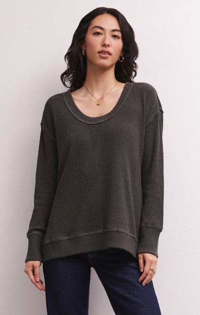 The Willow Waffle Long Sleeve Top