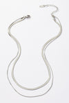 The Sierra Layered Herringbone Chain Necklace